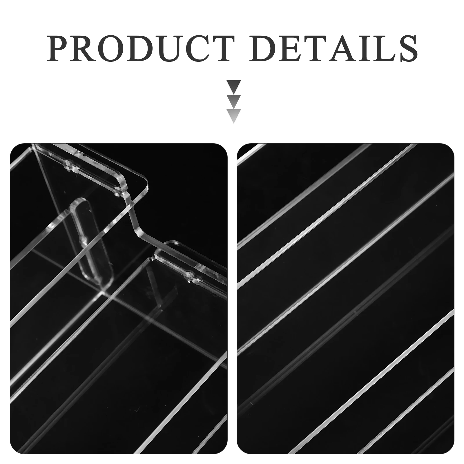 

Clear Acrylic Display Stand Multi Tier Desktop Shelf for Jewelry Perfume Figurine Cupcake Organizer Stair Type Rack