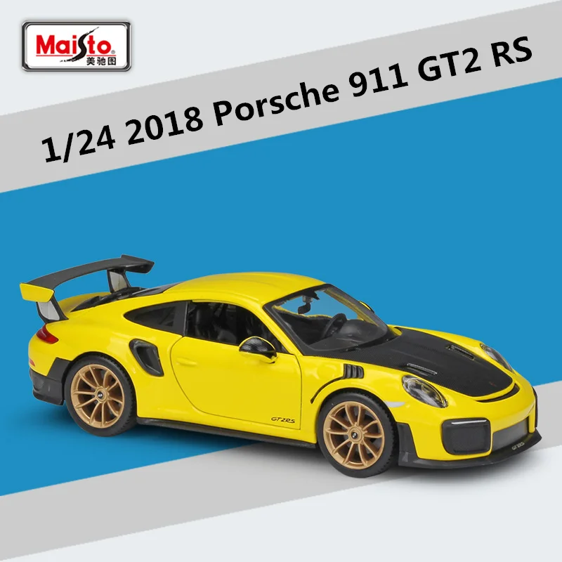 Maisto 1:24 Porsche 911 GT2 RS Alloy Sports Car Model Diecast Metal Toy Racing Car Vehicle Model Simulation Collection Kids Gift