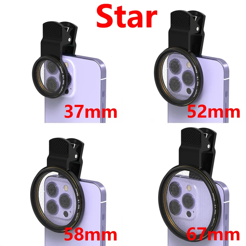 Phone holder Star Camera Lens Filter For all smartphones Mobile accessories