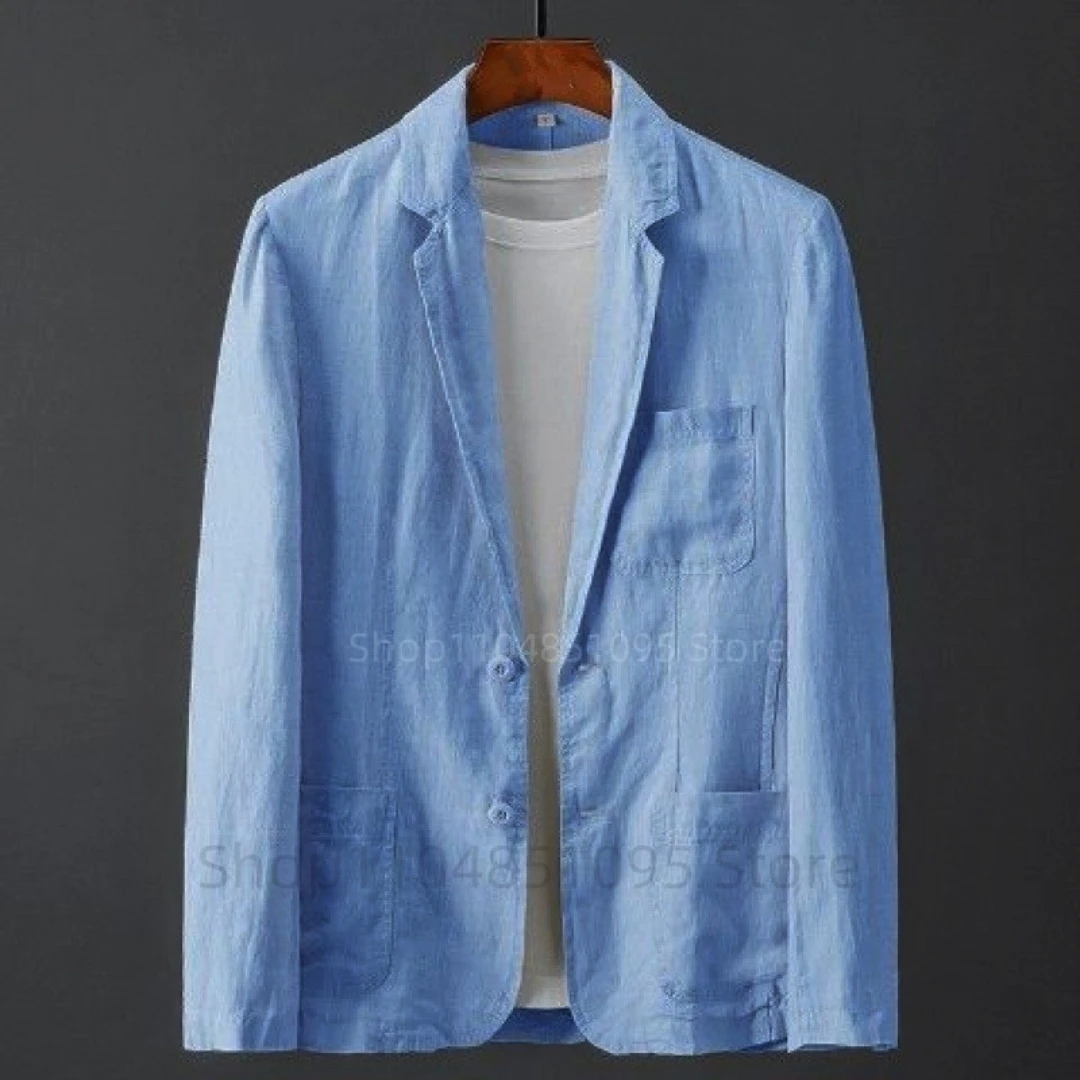 Immagine 6: (Solo cappotto) Abito da uomo in lino bianco Blazer Prom Smoking dello sposo Estate monopetto Due bottoni Top Giacca da lavoro/matrimonio