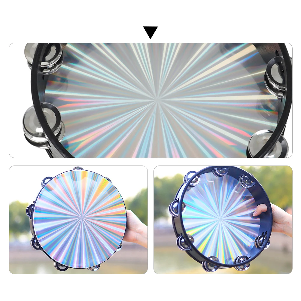 Tambour à main en bois, jouet Musical, peinture environnementale forte, voix claire et forte, beau polissage de couleur, empêche les rayures, 1 pièce