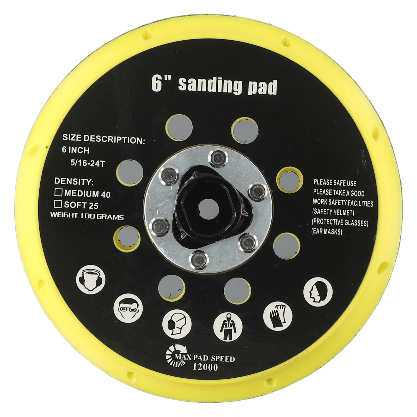 6 Inch 17 Holes Sander Backing Pad Loop And Hook Sanding Disc For BO6030 BO6040 For RO1 ES150 ET2 ES / ETS 150 Sander 150mm