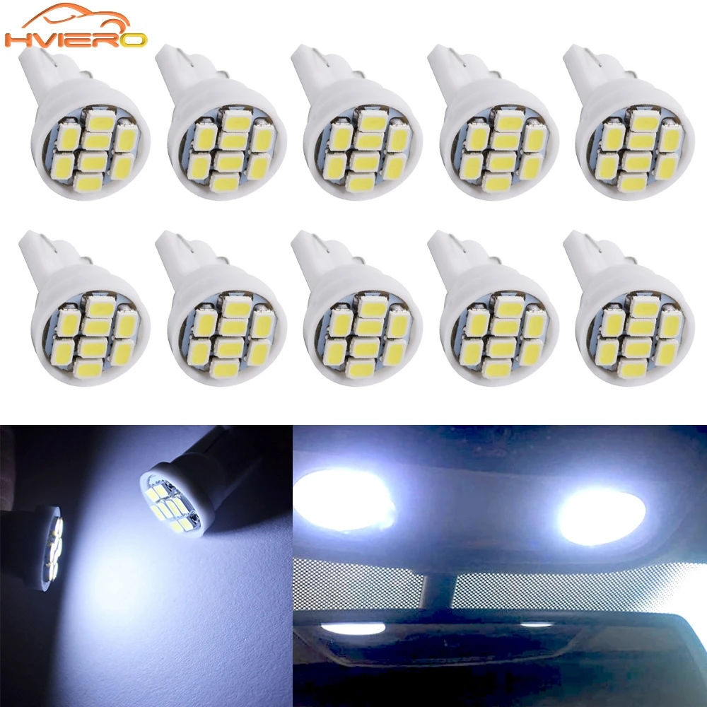 

1-20 шт., белый 1206, 8SMD, водонепроницаемая модель T10, сигнальный светильник для чтения, приборный светильник, автомобильное ходовое освещение, общий клиновой патч, лампа зазора