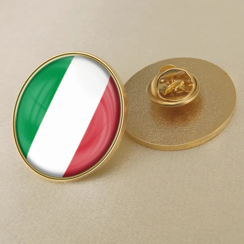 Broche de bandera de Italia, Pin esmaltado, bandera nacional, solapa, mochila, bolso, insignia, decoración de joyería