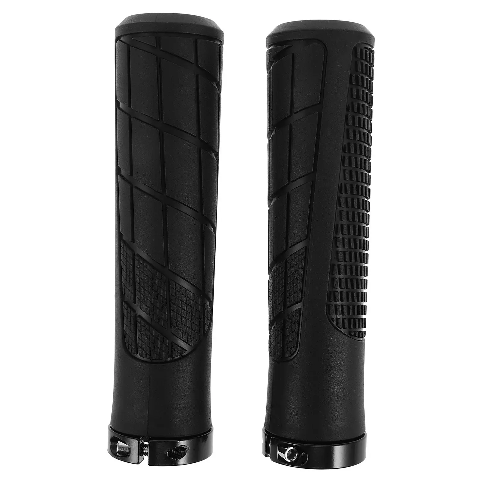 2Pcs Bike Handlebar Grips Rubber Soft Non Slip Shock Absorption Fit Fixed Gear Mountain Road Bicycle Bike Handles Grips
