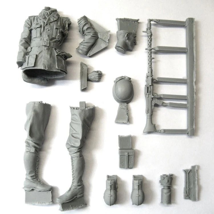 1 / 16 Resin  Model Military Theme Army Infantry White Model Manual