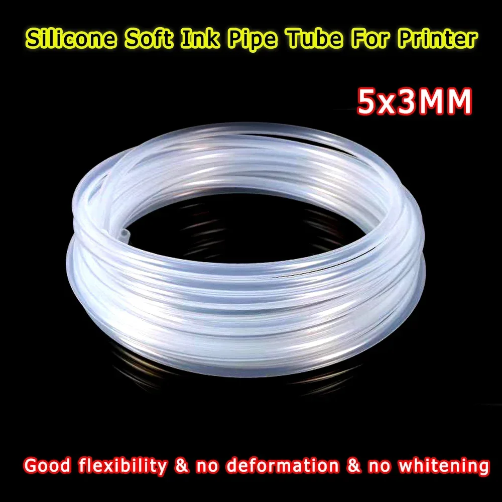 

Ink Silicone Tube Hose Soft Pipe For Inkjet Printer Film Printing Modification Tubing Single Row Line 5*3MM DTF Silicon Hosing