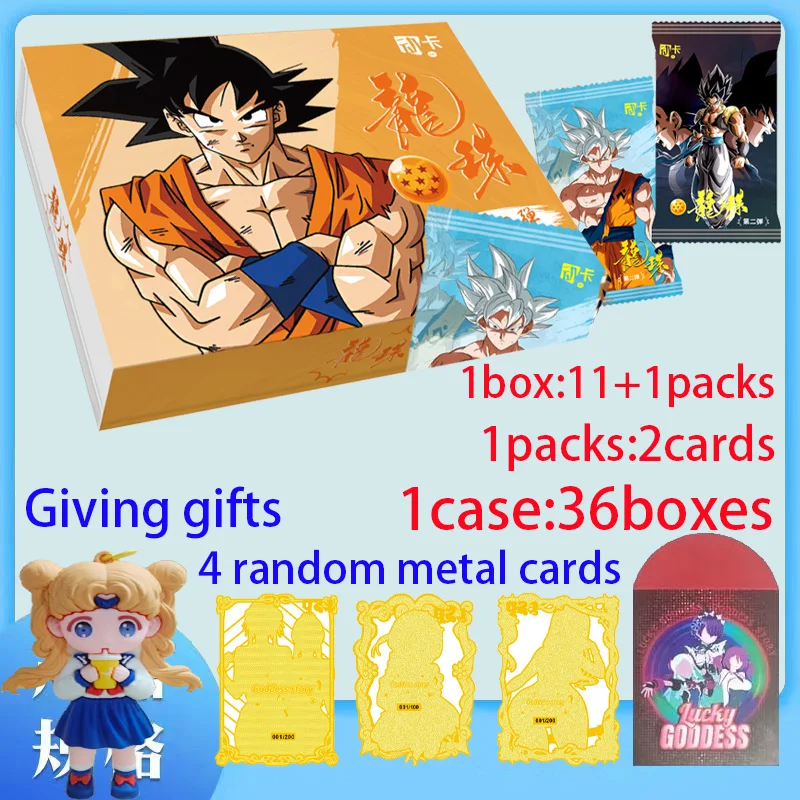 Wholesales  Dragon Ball Collection Cards Dongka Wave2 Epoxy Copper Card Film Metal Window Opening Trading Kids Toys Cards