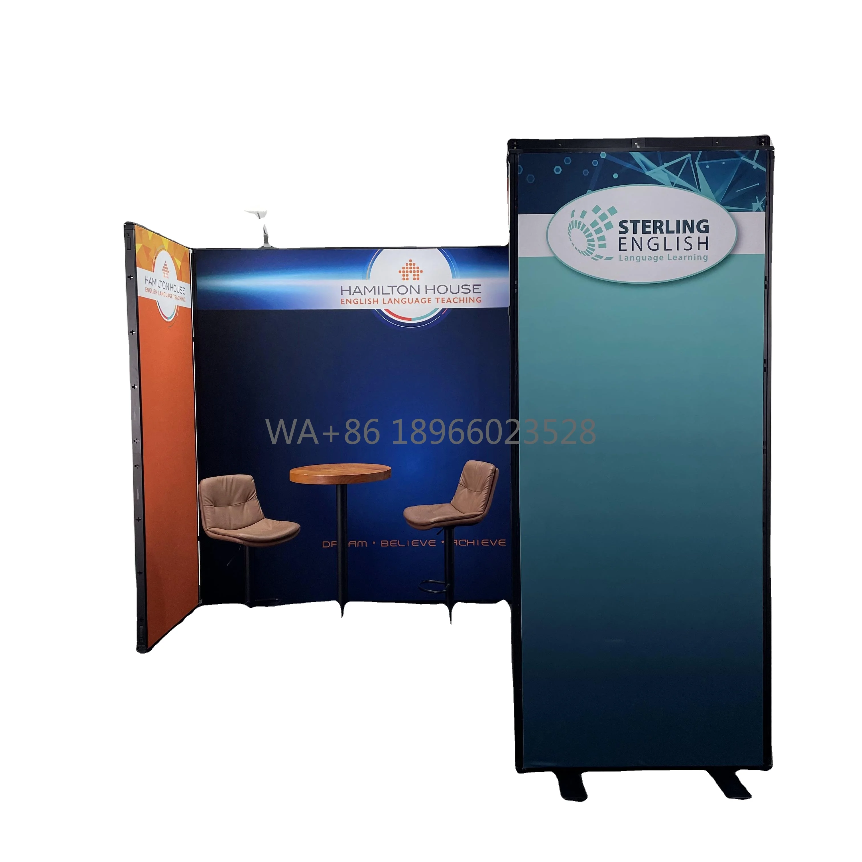 3X3 Easy Assemble Modulat Aluminium Toolless Trade Show Booth mit Single Bridge Design 10x10 Ausstellungskabinenständer Display