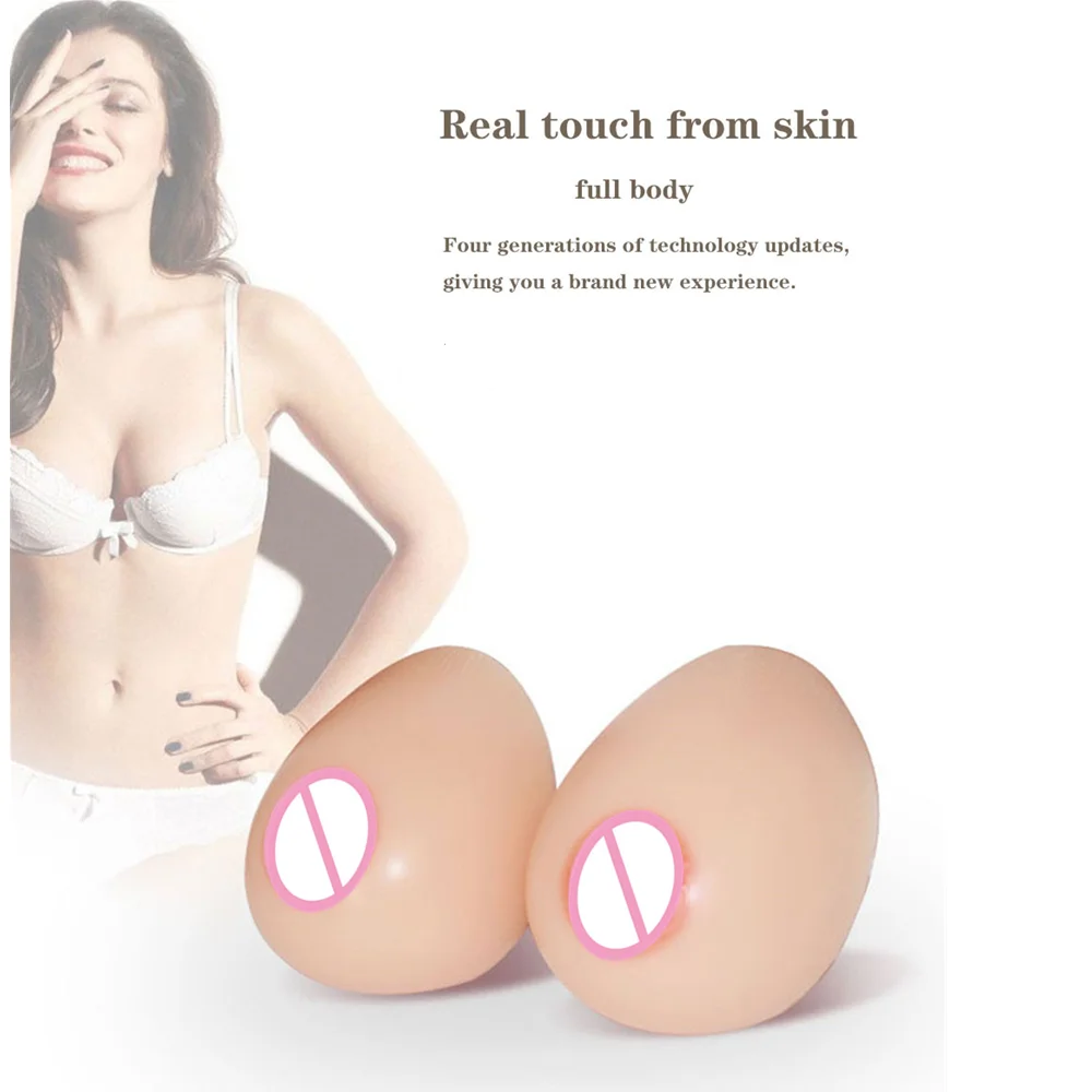 Realistic Silicone Crossdressing Breast Forms Huge Fake Boobs Pads False Tits Bra InsertsFor Men Transgender Cosplay