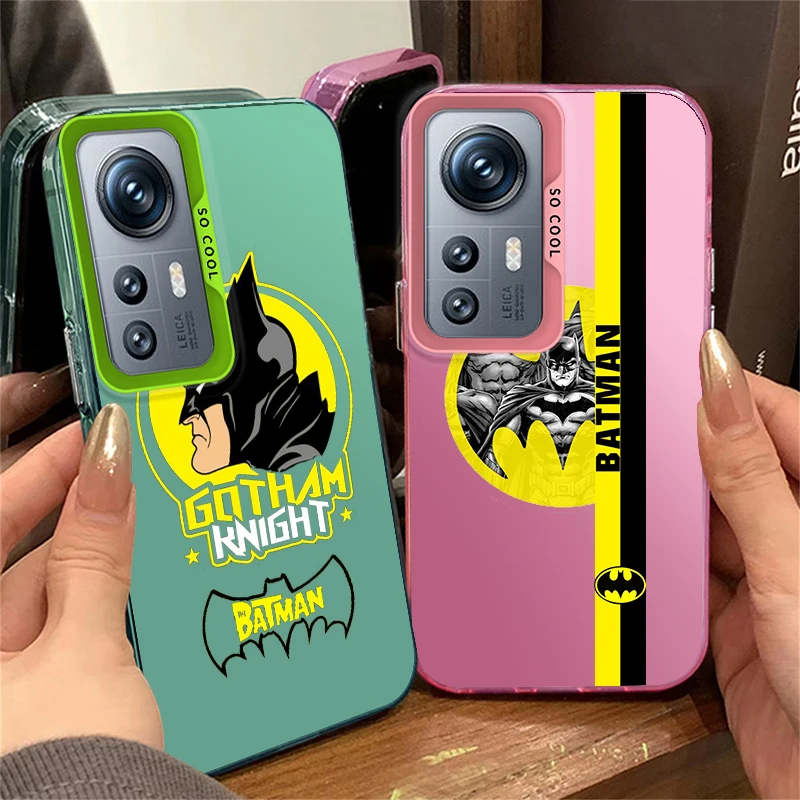 B-atmans Superhero Cute For Redmi K60 12 10X 9T 9C 8 A1 A2 Plus 4G Fashion Colorful Silver Phone Case