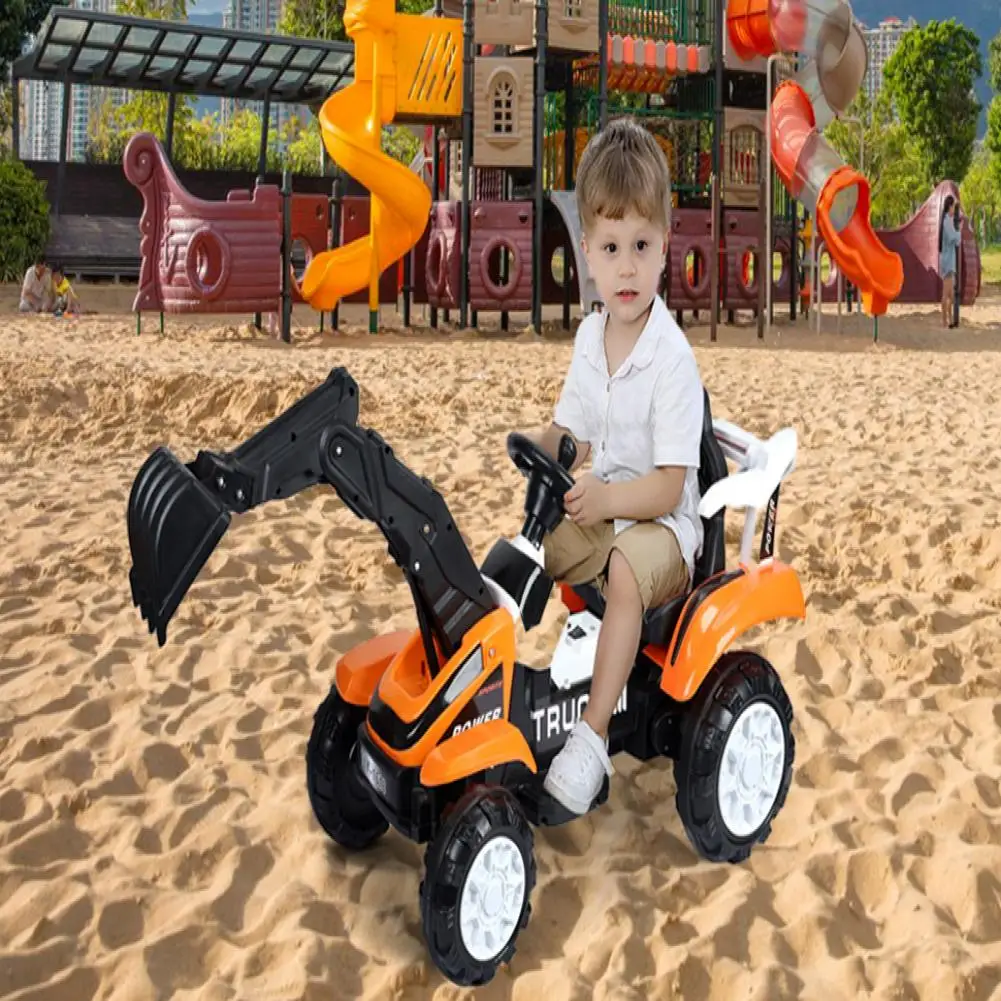 Ride On Excavator Battery Powered Digger Powered Kids Children Electric Motorized Truck Toy Christmas Gifts For Boys And Girls