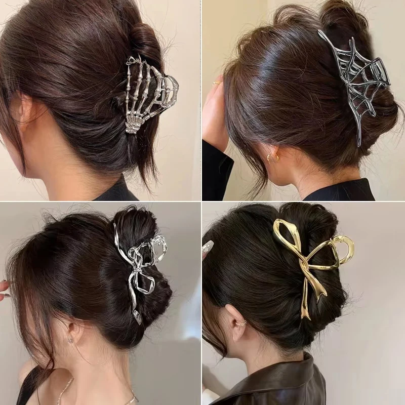 2024 Metal Hair Claw Clips Girls Clamps Korea Grab Clasp Hairpins For Women Barrettes Fashion Hair Accessories Hair Catch Clip