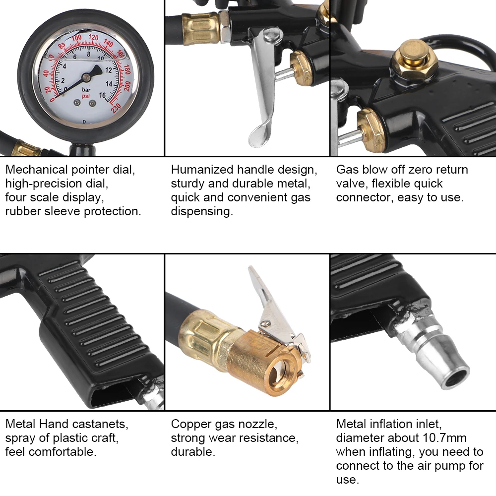 Digital Display Testing Meter Car Tire Pressure Gauge For Motorcycle Truck Bike LCD Digital/Oil Immersion/Graduated