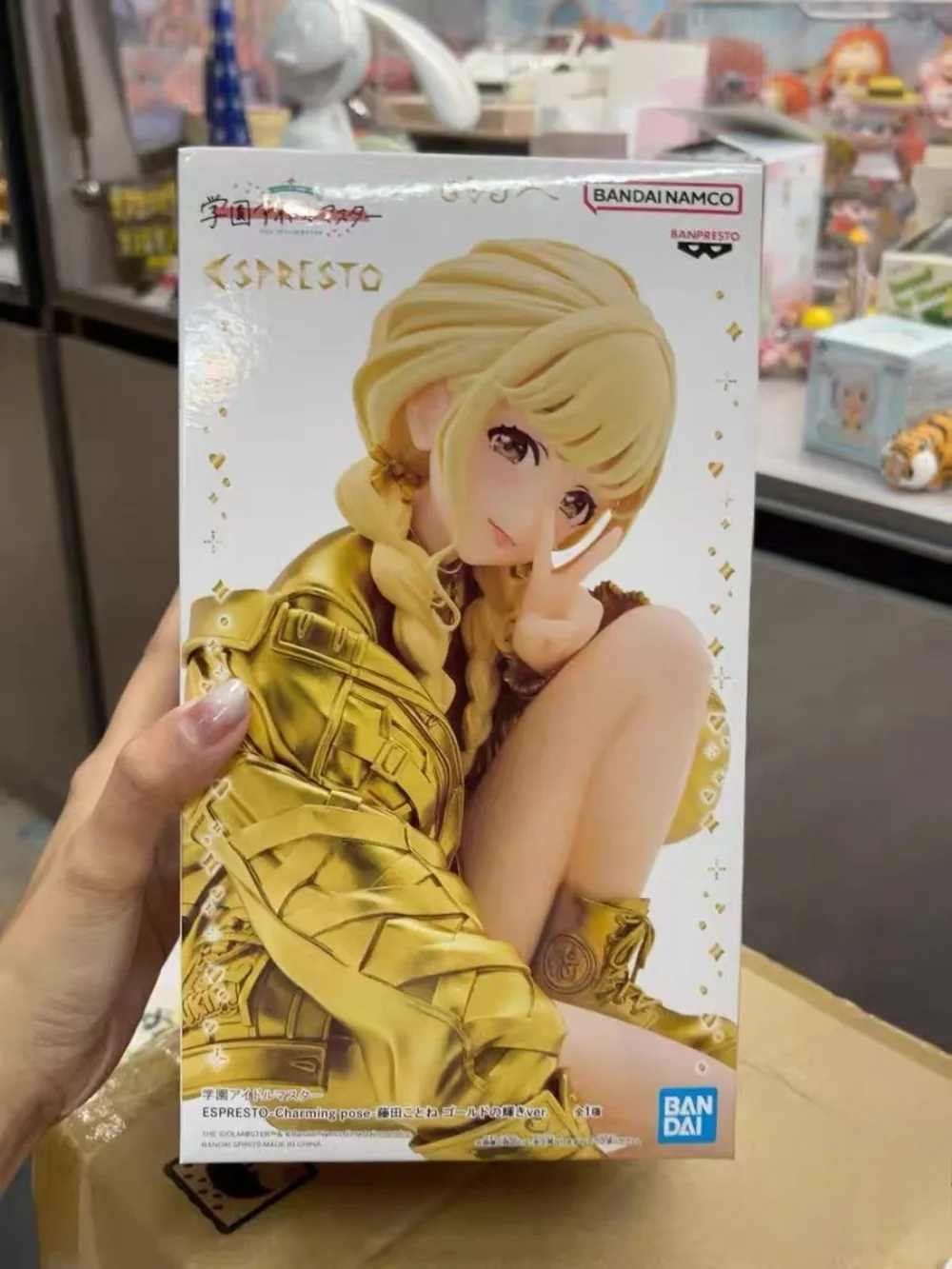 Em estoque original bandai banpresto o idolm @ ster kotone fujita anime figuras de ação modelo brinquedos ornamento de mesa coletar presentes