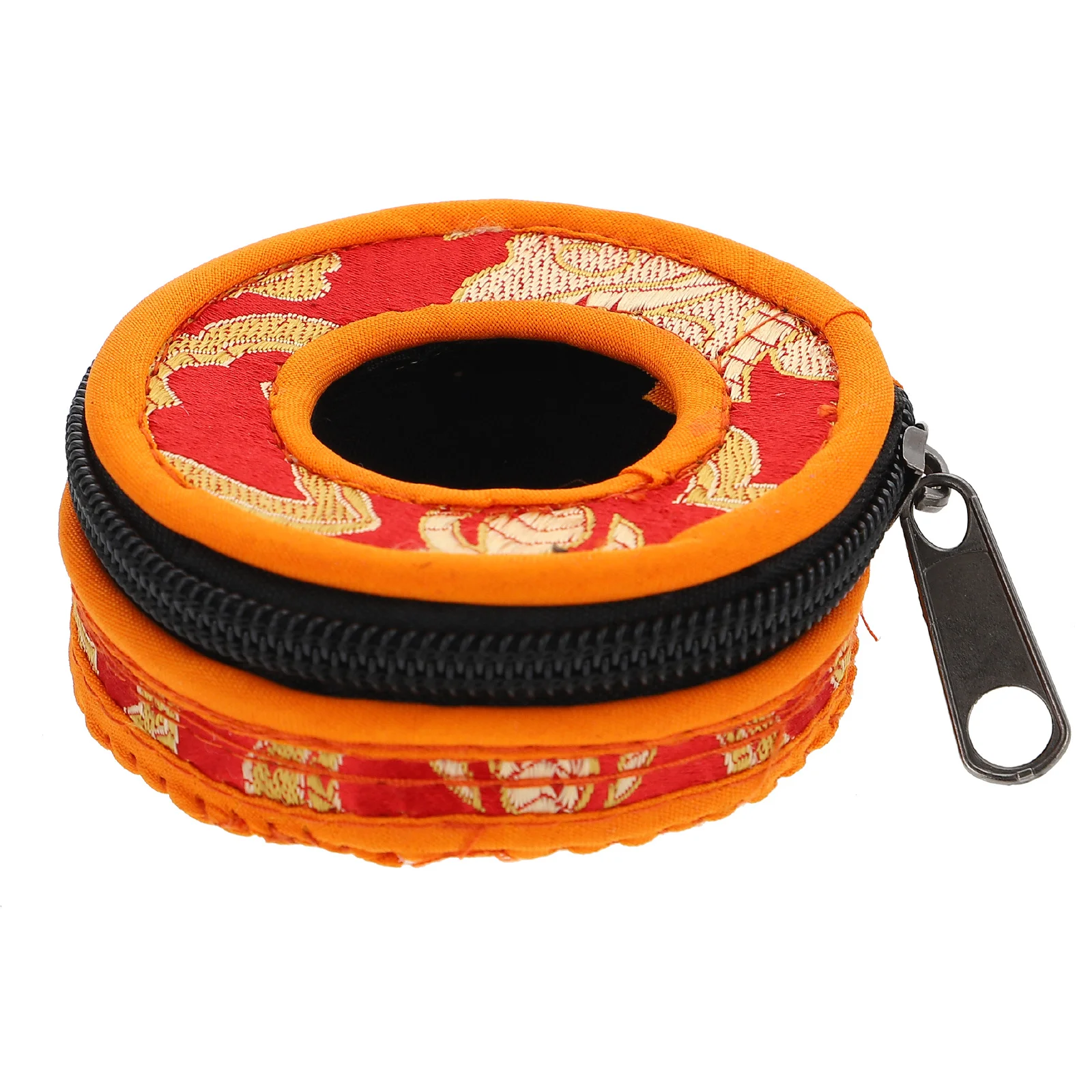 

Exquisite Embroidered Bell Storage Bag Secure Fit for Meditation Bell Case Travel-Friendly Cotton Cloth Holder Nepal Design