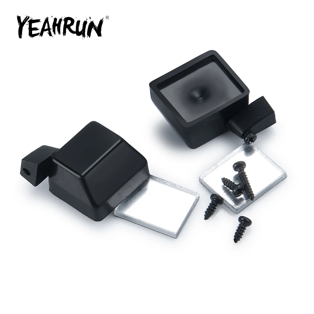 YEAHRUN Simulation Rearview Mirror for Axial SCX24 AXI00002 Wrangler AXI00005 Gladiator 1/24 RC Crawler Car Upgrade Parts