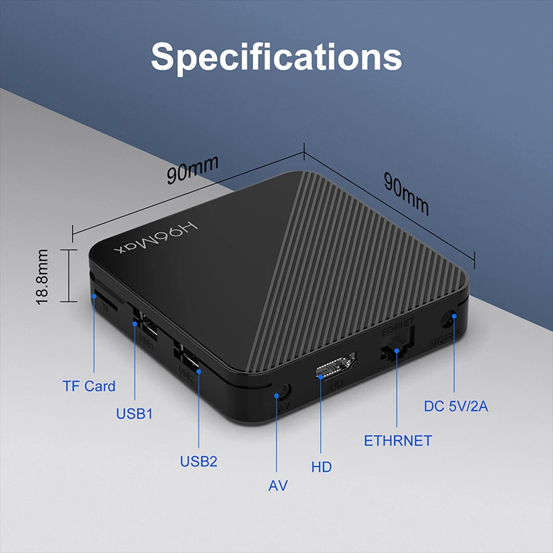 H96 MAX H313 صندوق التلفزيون الذكي أندرويد 14.0 Wifi6 BT5.0 4K @ 60fps 100M/LAN مساعد المنزل الذكي صندوق التلفزيون مشغل الوسائط الصوتي Google