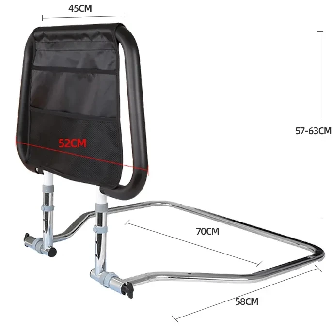 المنزل الكبار الصلب السرير مساعدة السكك الحديدية مقبض السرير انتزاع السكك الحديدية مع حبل المسنين المساعدة #2