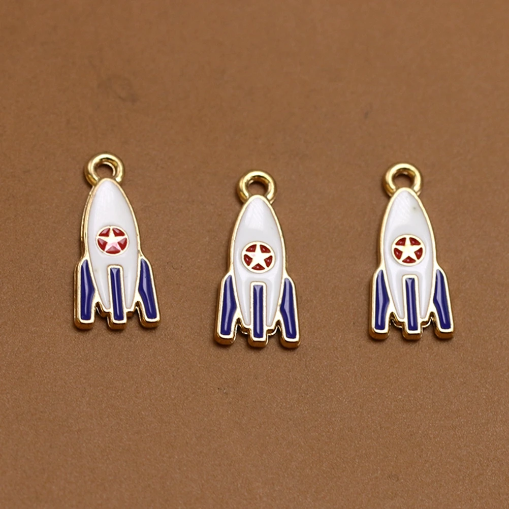

20 Pcs Alloy Rocket Pendant Charm Set Unique Stylish for Necklace Bracelet Earrings Jewelry Making Accessories Fashion