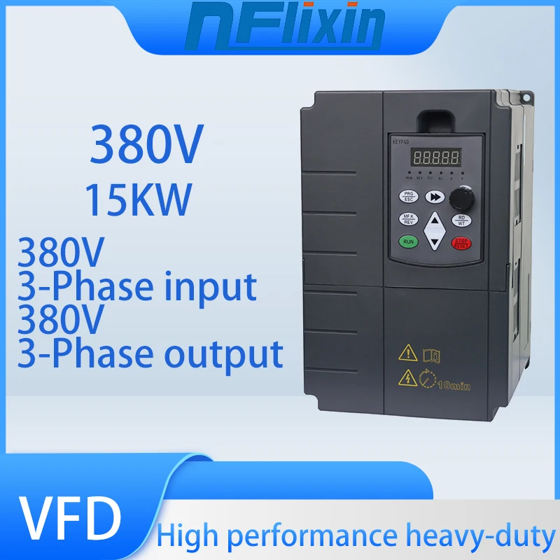 Variable Frequency Drive 3P Inverter 15/18.5/22/30/37/45/55kW 380V Input and Output Fan/Water Pump Inverters Speed Controller