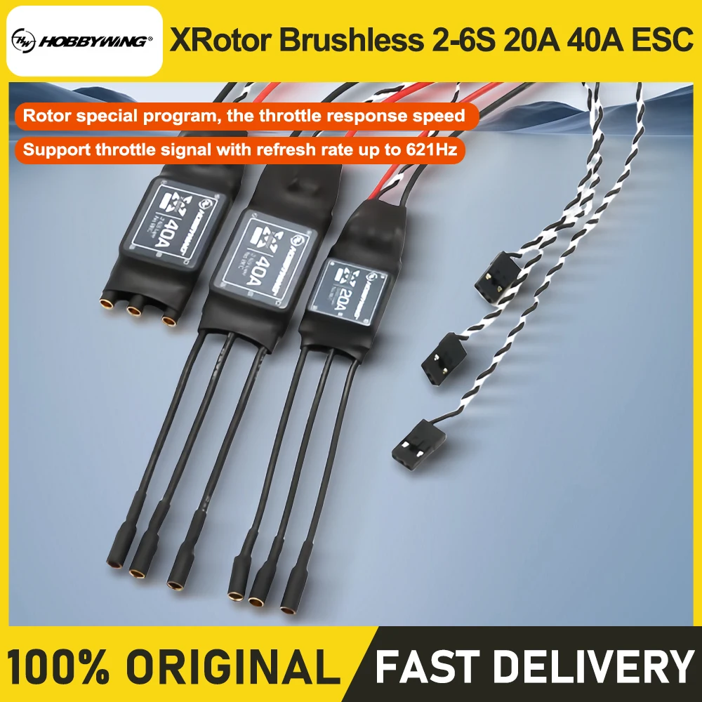 Drone Battery 6S - Hobbywing XRotor Brushless ESC 20A 40A
