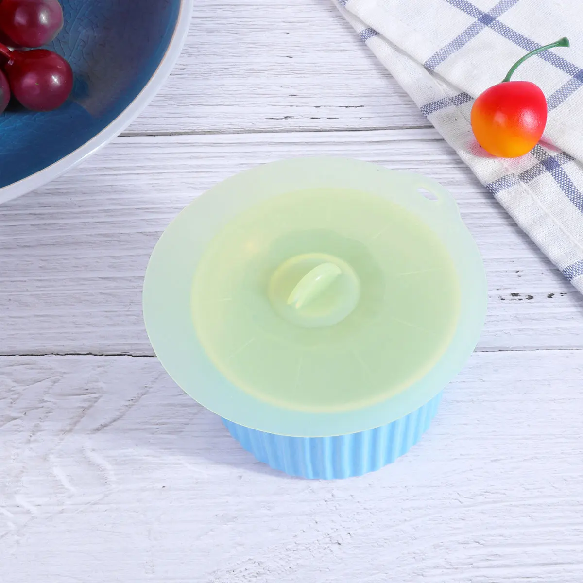 

5 Pcs Silicone Fresh Cover Pot Multifunction Sealed Lids Micro-wave Oven Cup Bowl