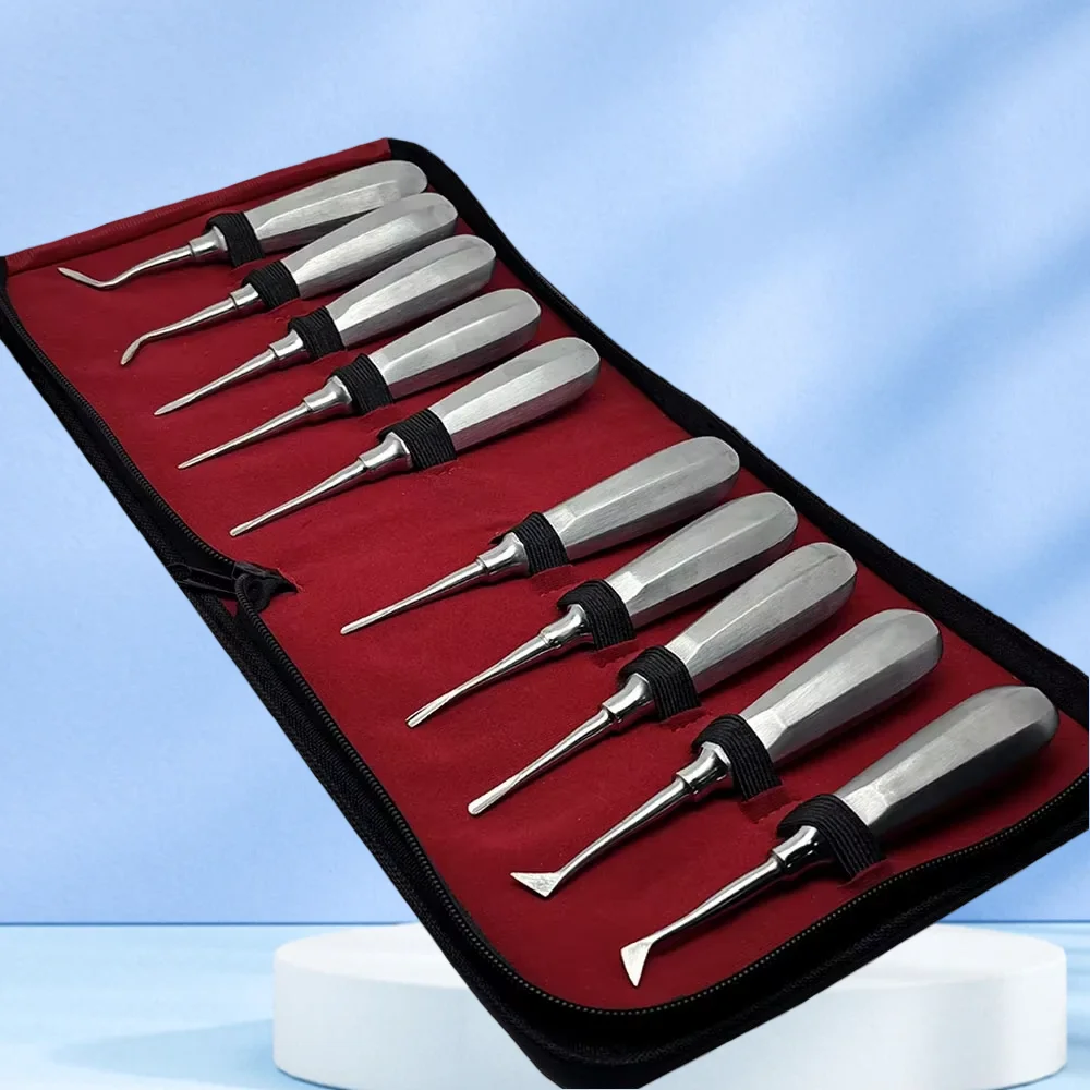 

Стоматологический лифт, набор инструментов для удаления зубов из нержавеющей стали, лифт с изогнутыми корнями, стоматологические лабораторные инструменты, инструменты