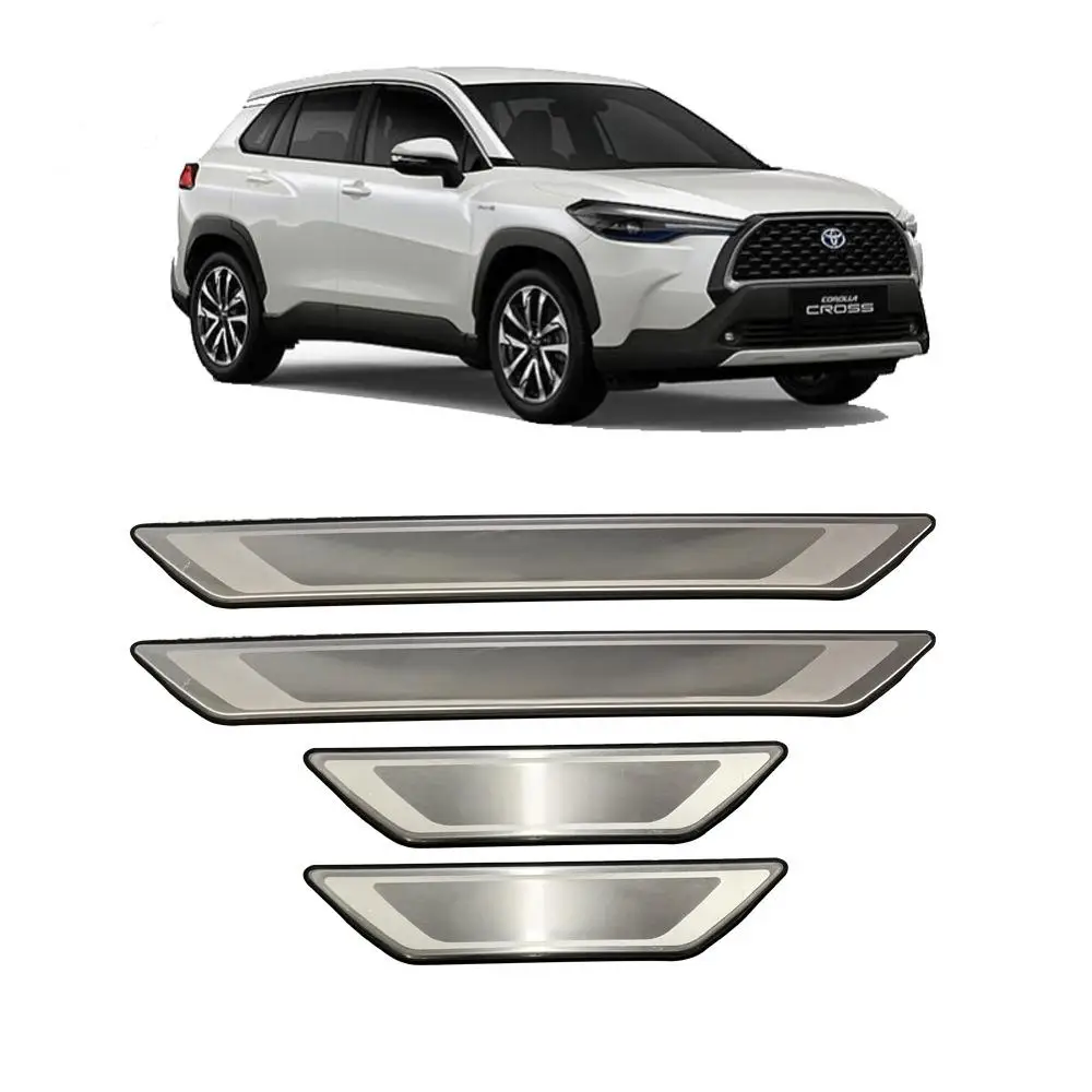 Car Accessories Styling For Toyota Corolla Cross 2020-2025 Door Sill Scuff Plate Cover Kick Pedal Stainless Steel