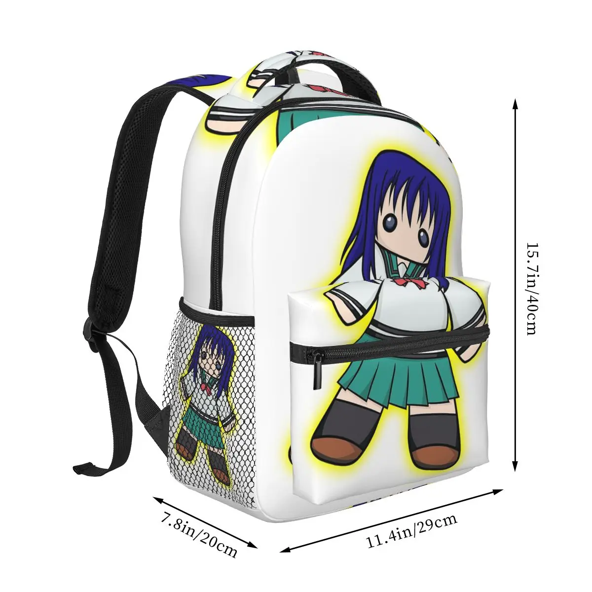 Glowing Kokomi Backpack Hot Sale Daypack Large Capacity Children BookBag School Bag Shoulder Bags for Men Women