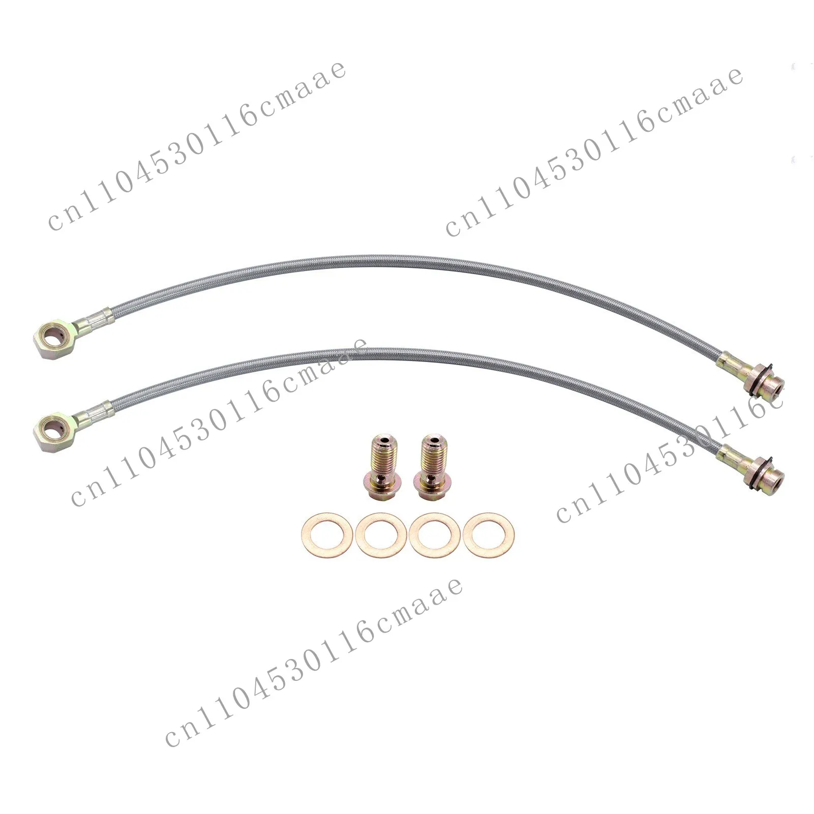 18 Braided Budget Stainless Steel Brake Hose Tubing Kit Replacement Mustang II GM Metric