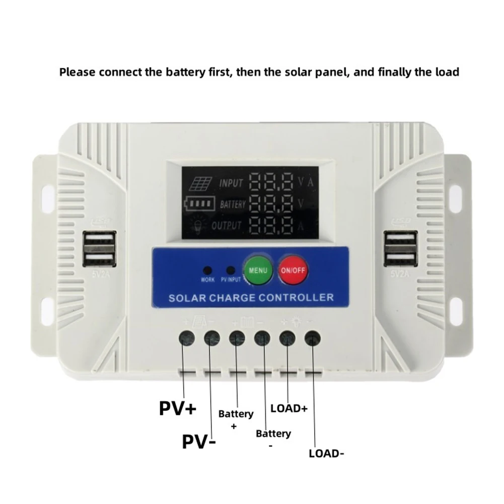 

185*95*25mm 30A Solar Controller Industrial Mini Controller Short-Circuit Protection For Mobile Phone Charging