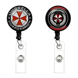 Retractable Badge Reel Movie Umbrella ID Card Name Card Display Tag Staff Card Badge Holder ECG Echometer