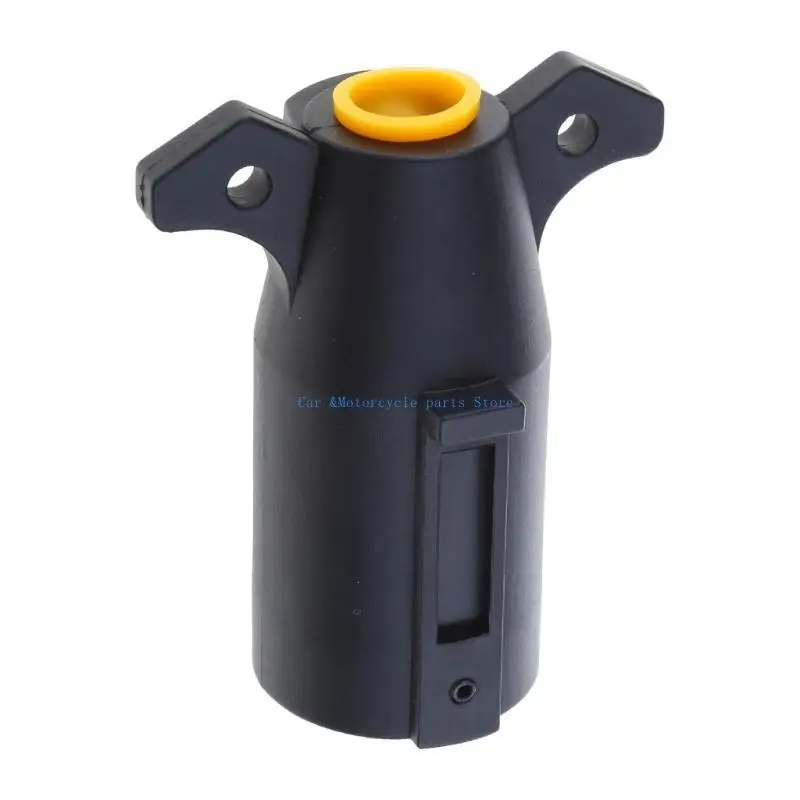 Y9UC 12V 7 Pin Trailer قابس كهربائي 7-Pole Wiring Connector محول أسود شاحنة التوصيل #4