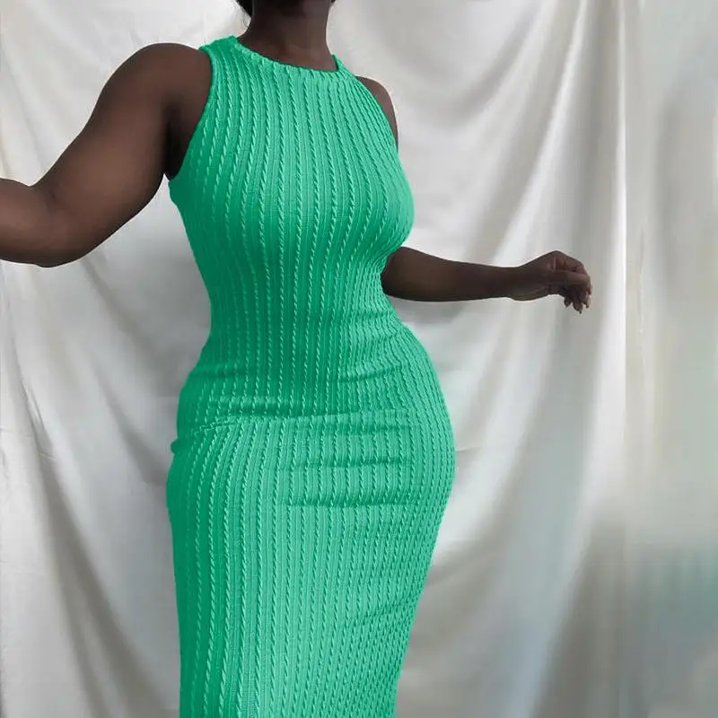 

Women's Knitted Svel Dr High Waist A-Line Skirt Polyester Fiber round Ne Basic Sle Summer 2023 Casual Busin