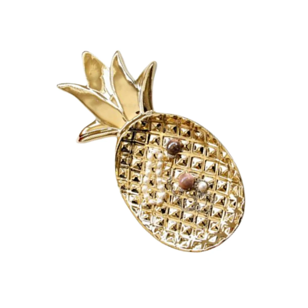 

Pineapple Design Jewelry Dish Tray Premium Ceramic Ring Holder Desktop Organizer for Women Gift Decorative Plate