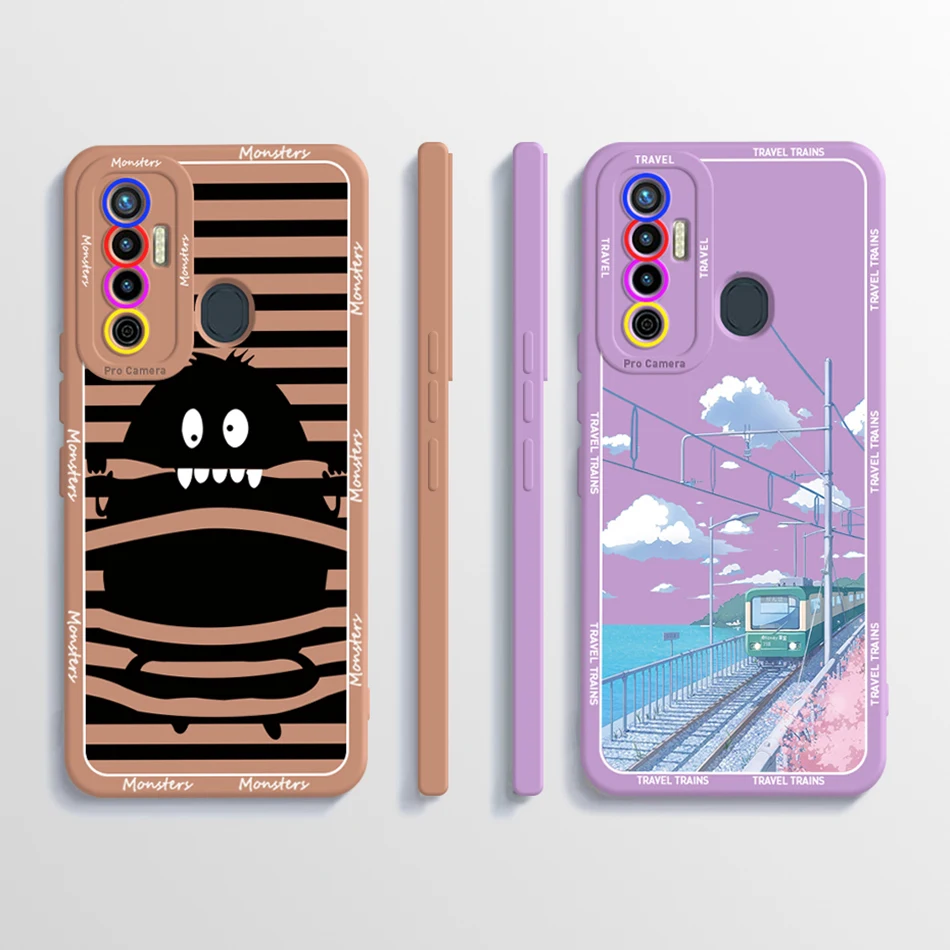 For Tecno Camon 17 Case Camon 17P 17 Pro Cover Shockproof Silicone Funda Cartoon Bumper For Tecno Camon17 Pro CG8 CG8h CG7 Case