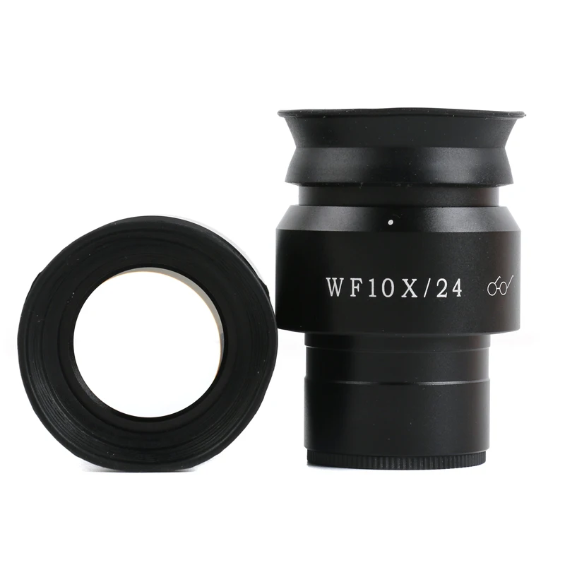 One Pair 2 Pcs WF10X/24MM Eyepiece for Stereo Microscope Adjustable Wide-angle Eyepiece 30MM Interface