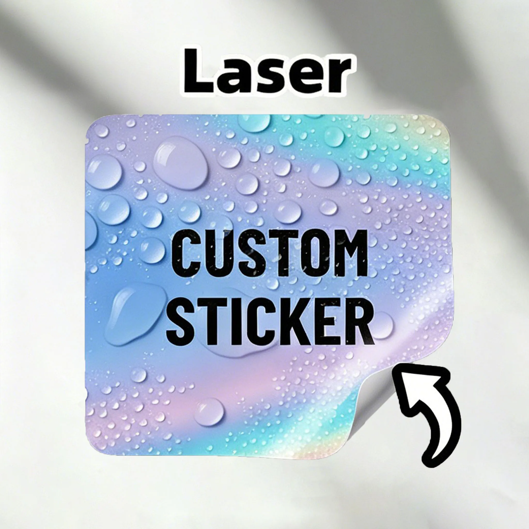 1/48/120/192PCS Aangepaste stickers Gepersonaliseerde waterdichte zelfklevende etiketten Aangepaste logo tekst afbeelding Vinylstickers voor elk gebruik
