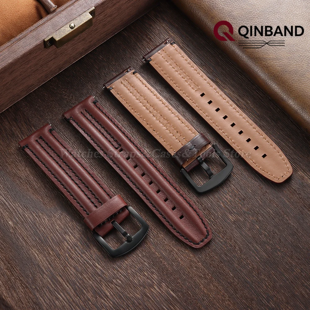 Vintage-Armband aus echtem Rindsleder für Seiko-Uhrenarmband, 20 mm, 22 mm, 24 mm, für Omega, Schnellverschluss, universelle Armbänder für Herren und Damen – Detail 9