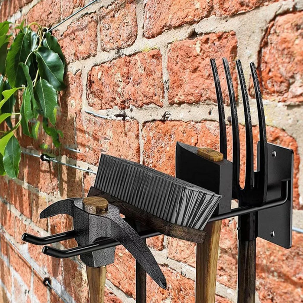 Garden Tool Storage Rack Broom Mop Holder American Style Cleaning Supplies Organizer Rake