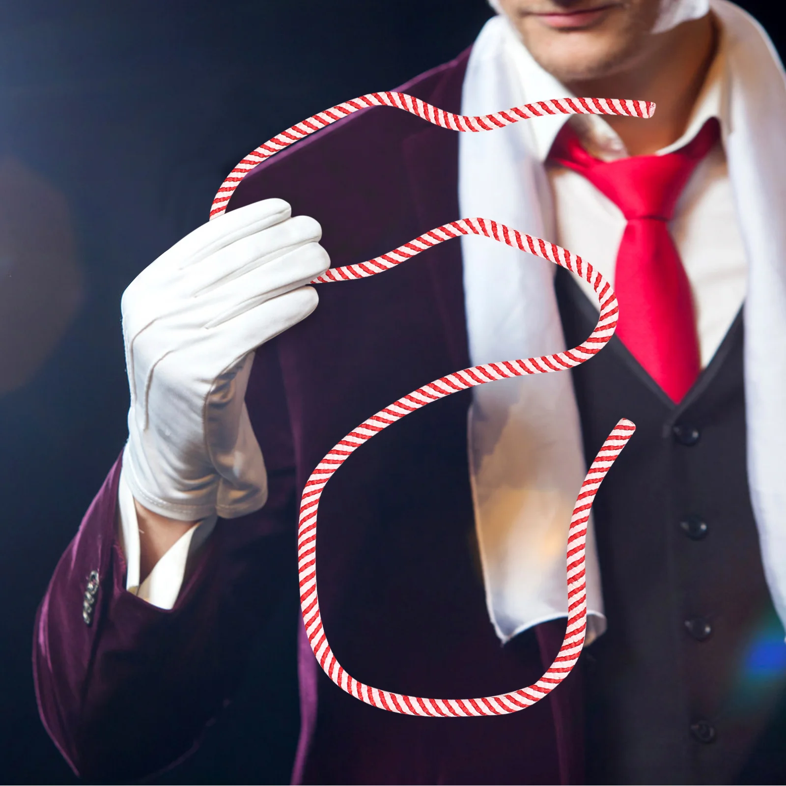 3Pcs Rope Trick Set Stiff Braided Illusion Gimmick for Stage Performance Close Up Beginners Professionals Ropes