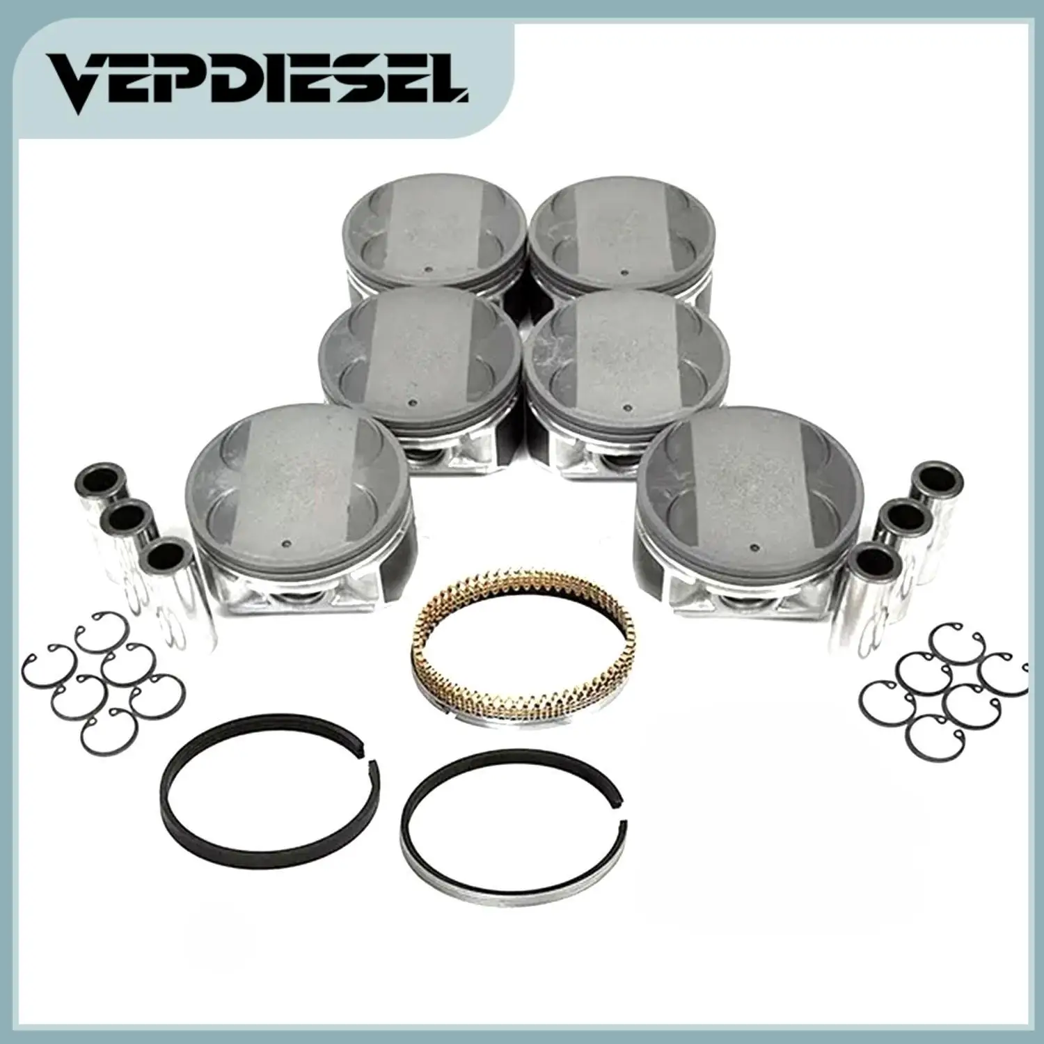 

Комплект из 6 поршневых колец двигателя, подходящий для Nissan Altima Maxima Quest 3,5 л 3498CC V6 DOHC VQ35DE A2010-7Y001 A2010-8J110 2004-2006 гг.