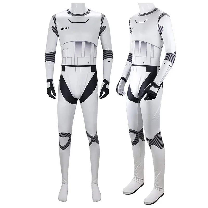 Stormtrooper Adult Kids Jumpsuit Star White Soldier Costume Outfits Halloween Cosplay Roleplay Clothes