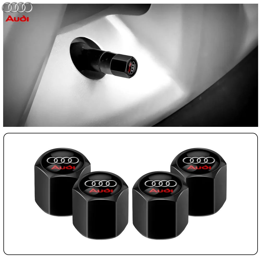 Auto-Radventilkappen mit Schlüsselanhänger-Emblem für Audi S-Line A4L A3 RS7 C7 A4 B8 Q5 B9 B7 A1 Q7 S2 TT S4