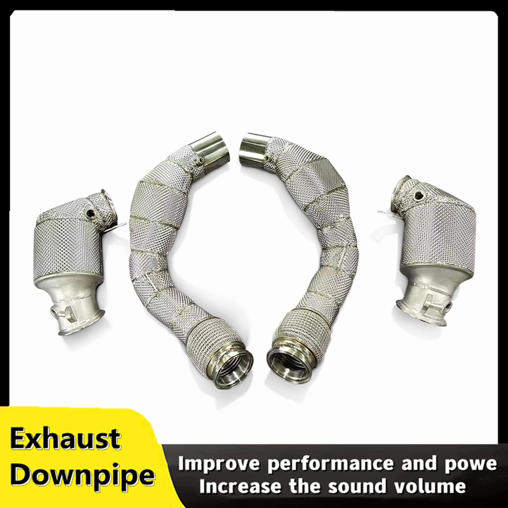 For BMW X6 X6M 4.4T V8 2019-2023 stainless steel high performance car exhaust system downpipe exhaust muffler