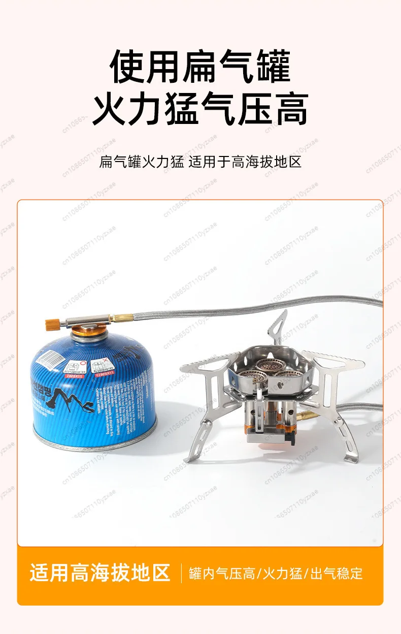 Camping portable folding cassette stove, mini gas single head stove, windproof stove head