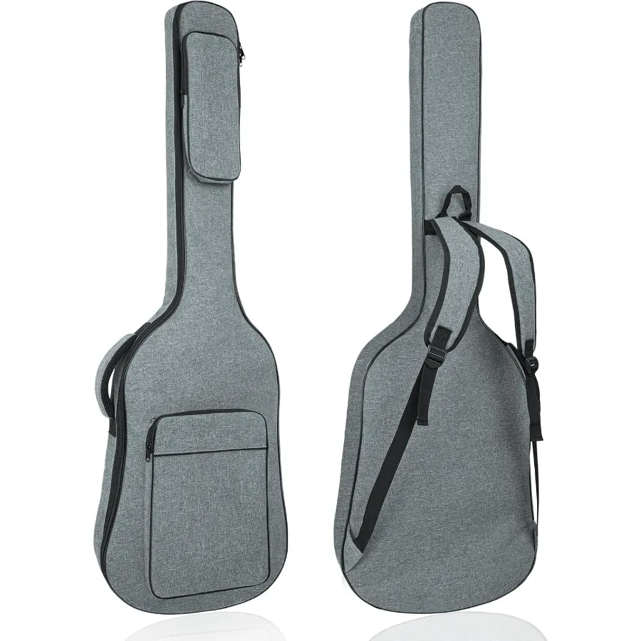 MUZNOTE Bolsa para bajo Gig Bag Mochila Funda para bajo eléctrico Acolchado suave de 0,38 pulgadas Ligero con bolsillos Impermeable G