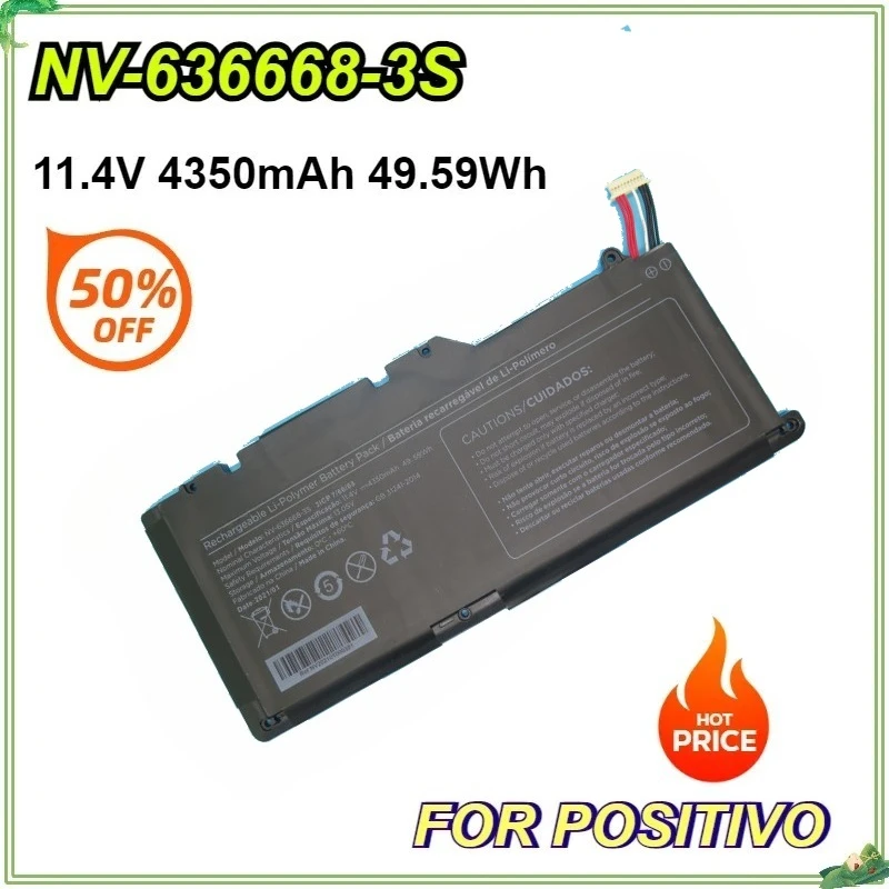 

NV-636668-3S/2S Новый аккумулятор для ноутбука POSITIVO NV-636668-2S NV-636668-3S 3IPC 7/66/68 10PIN 7Lines 11,4 В 4350 мАч 49,59 Втч