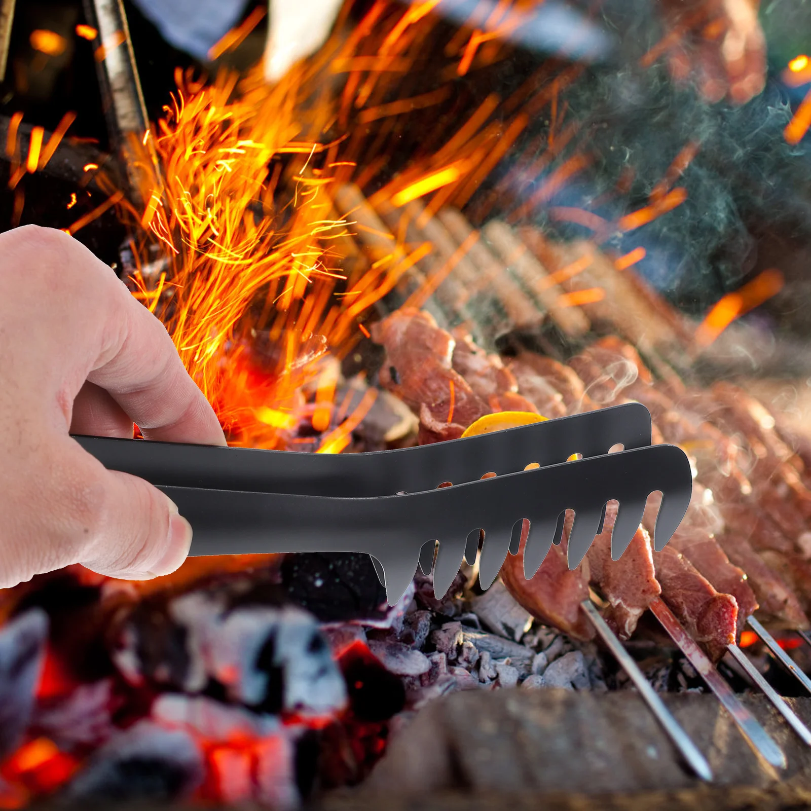 

Spaghetti Tong Steel Comb Shaped Pasta Clip Heat Resistant Serving Tong for Buffet Kitchen Bbq Cooking Utensils
